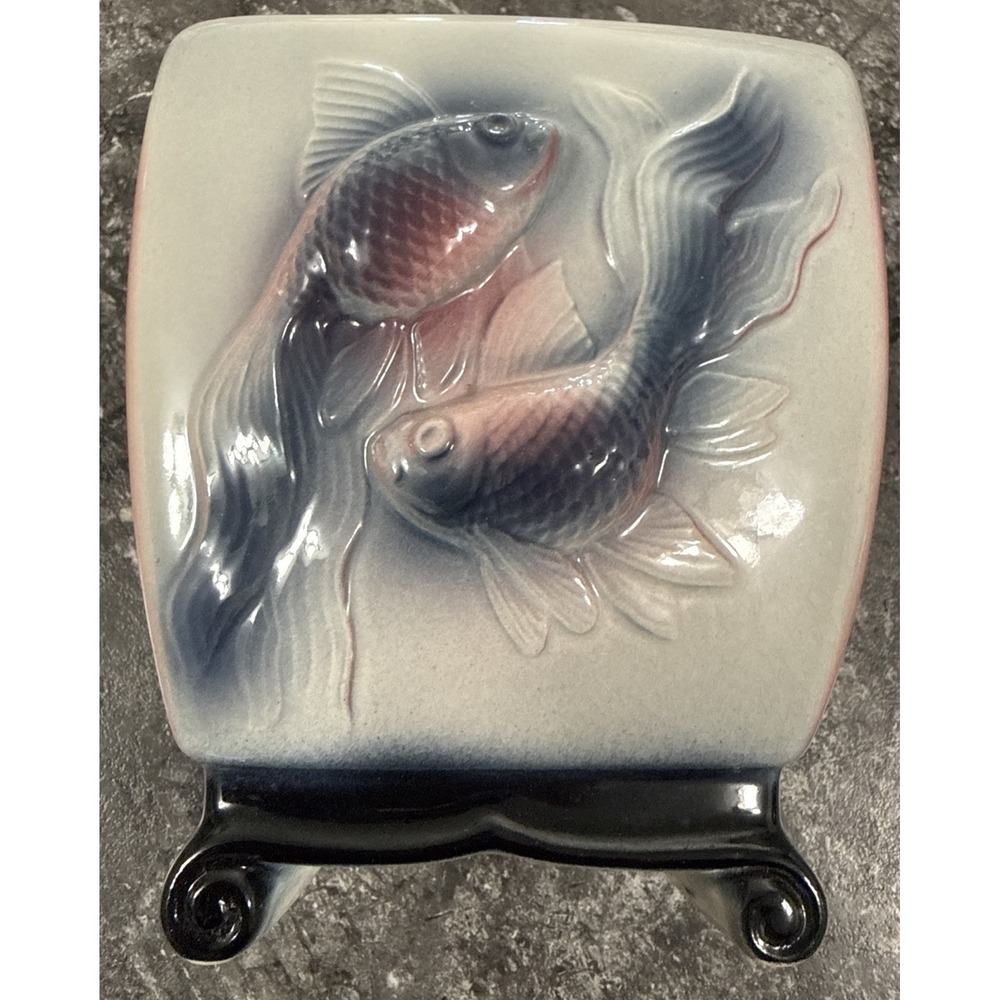 Vintage Royal Copley Koi Fish Planter Beautiful Colors